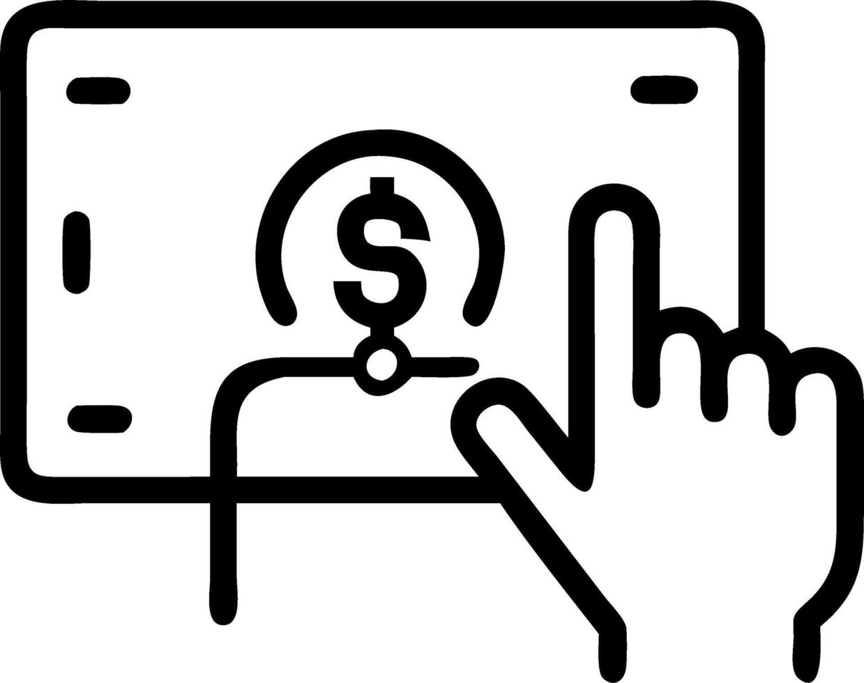 Close up of fingers holding digital currency icon on tablet screen Set A vector