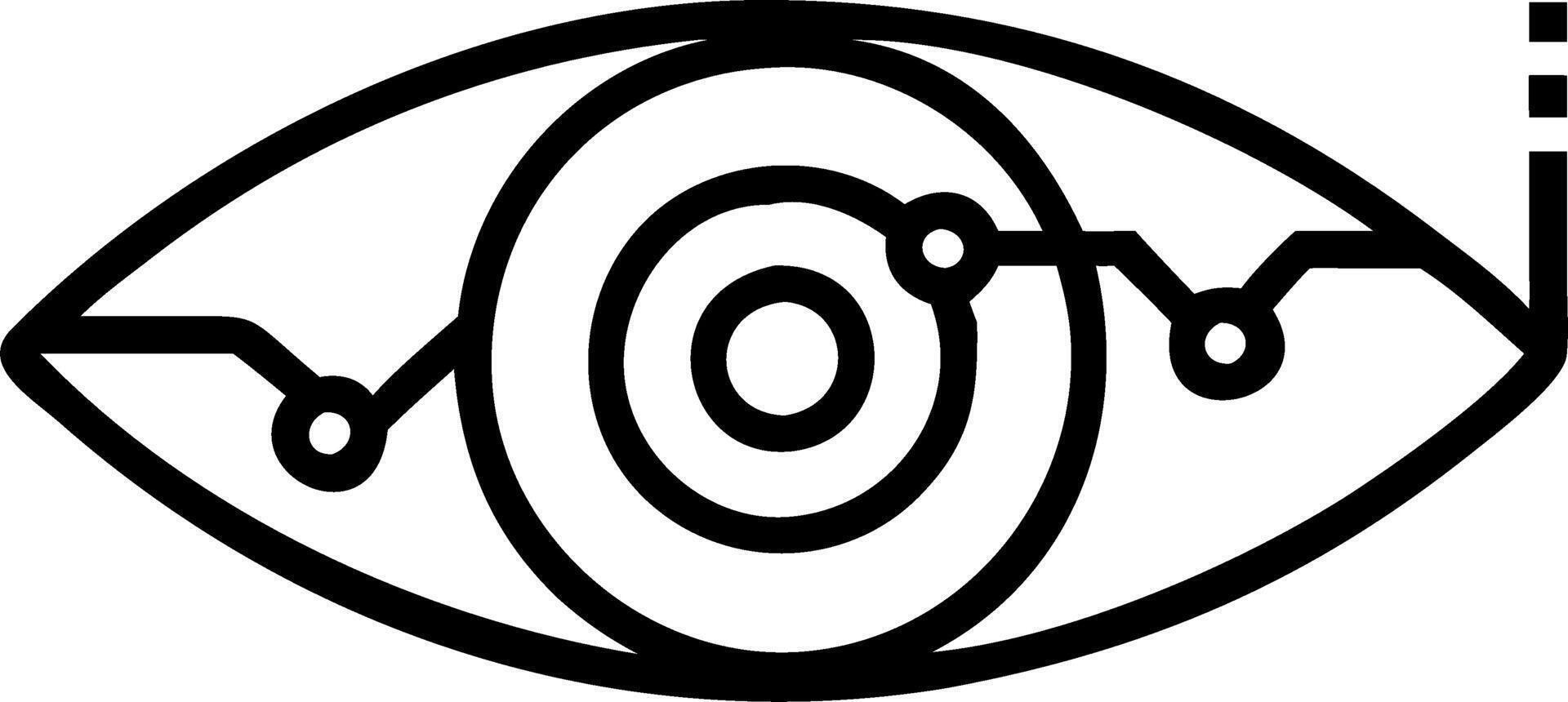 Close up of a robotic eye with lens aperture and copy space Set A vector