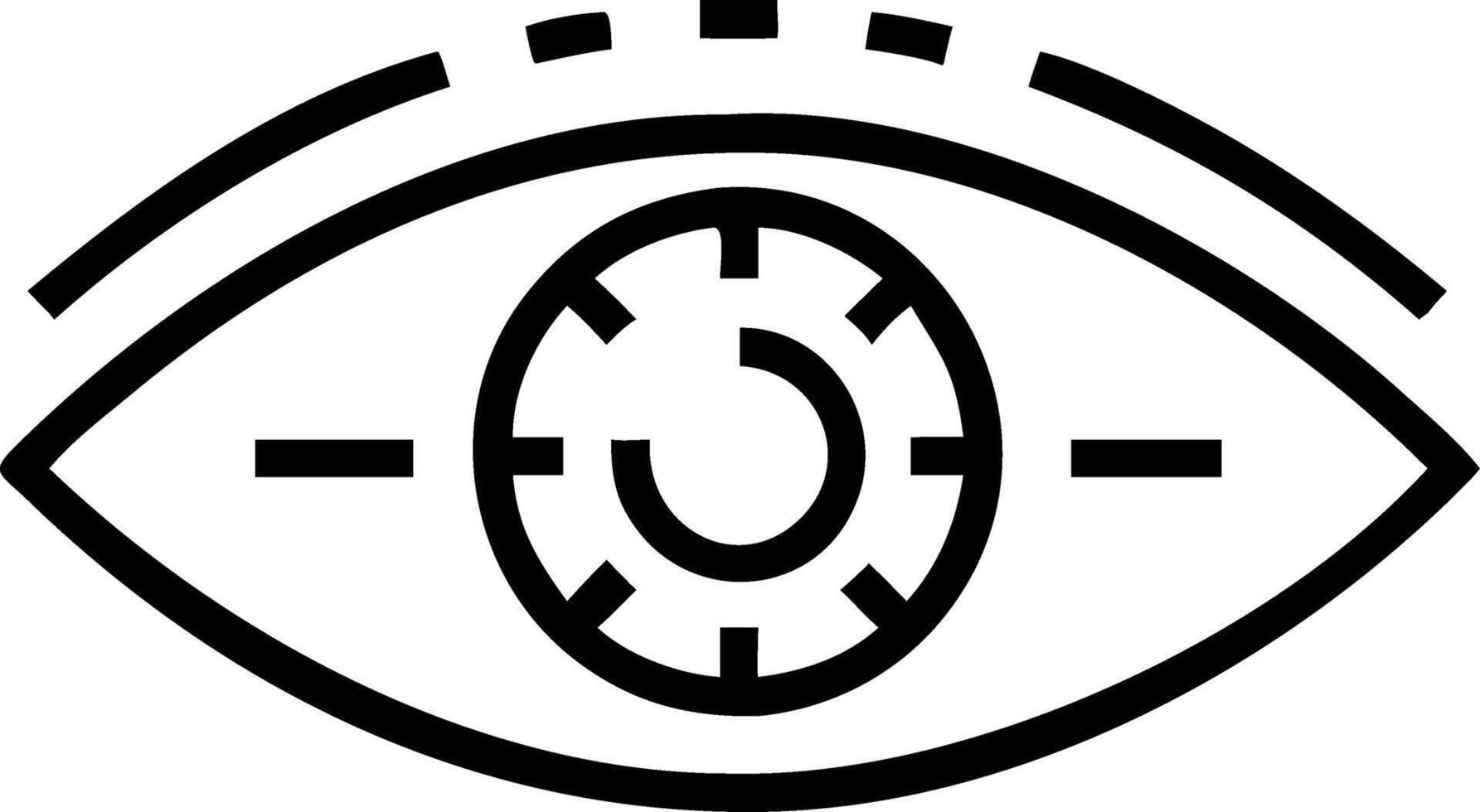 Close up of a person eye reflecting a virtual reality interface symbolizing immersion in tech Set A vector