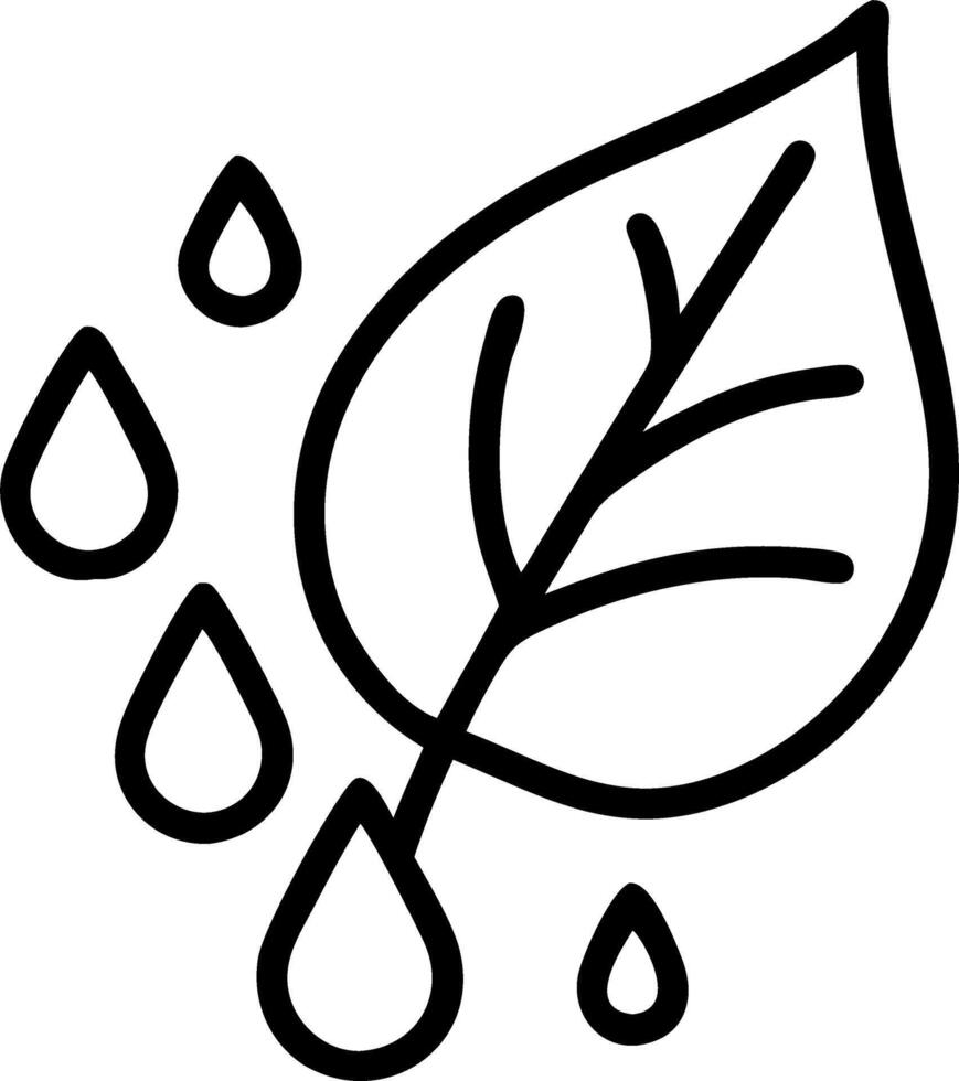 Close up of a leaf with water droplets and reflection of sky with copy space Set A vector
