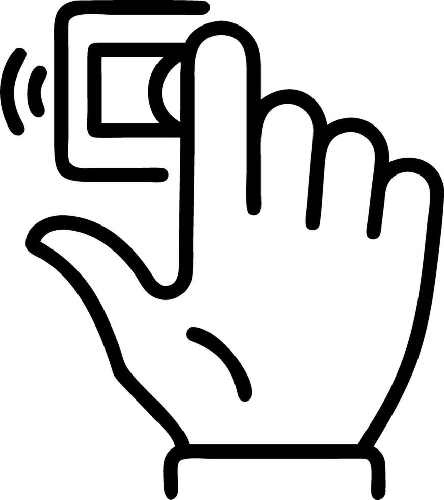 Close up of a hand with augmented reality interface overlay and copy space Set A vector