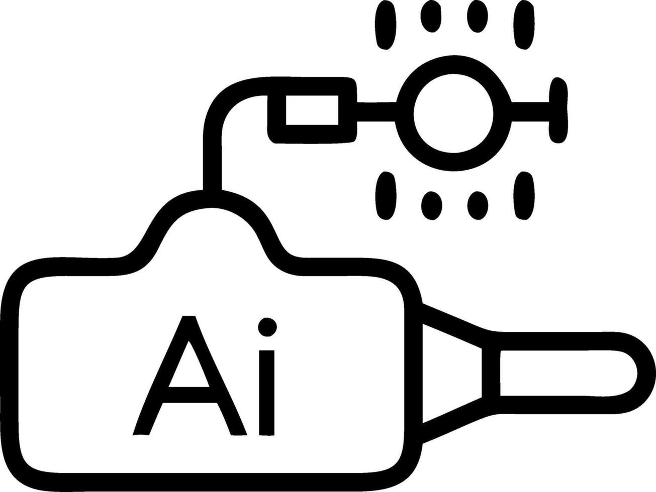 Clean white background with digital sensor for quality inspection Set A vector