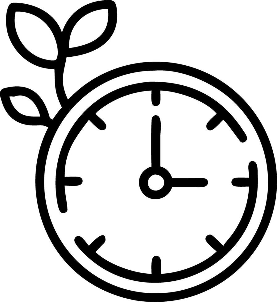 Clock with green growth symbol Set 2 vector