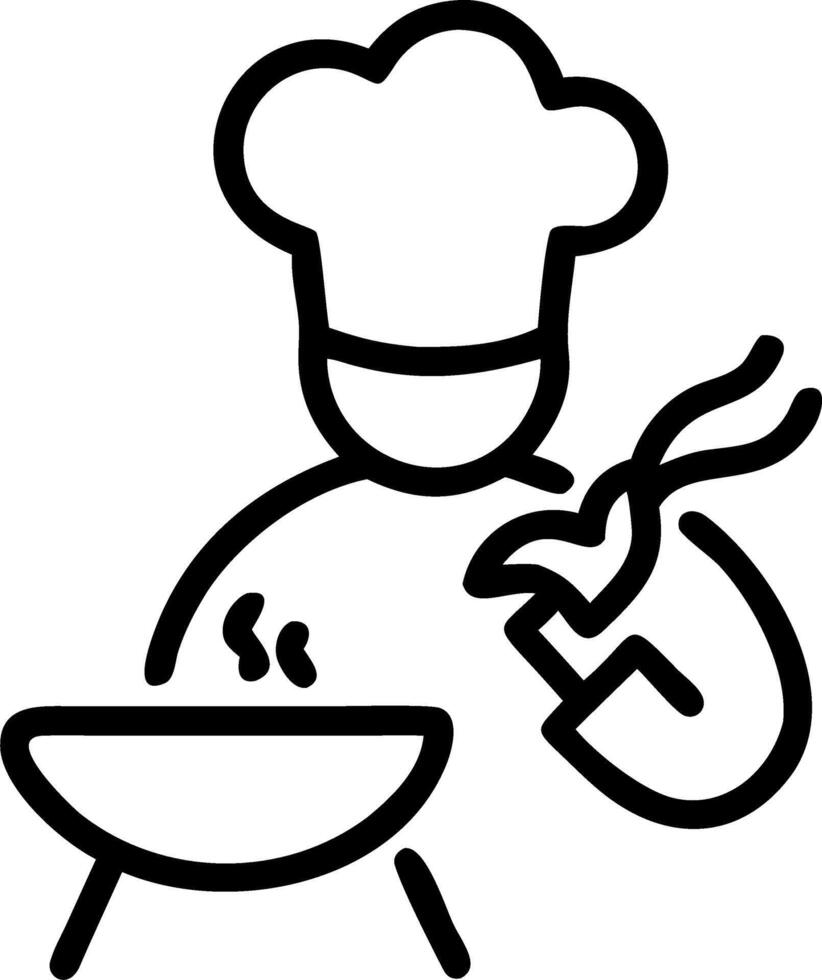 Chef preparing farm to table meal vector