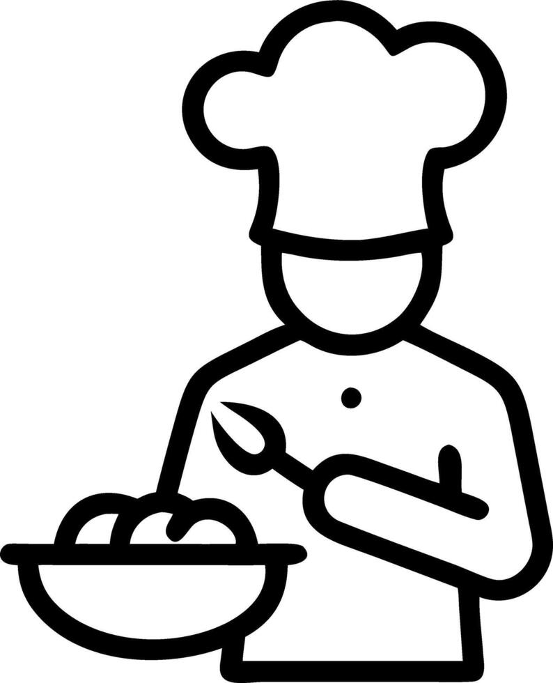 Chef preparing a plant based meal vector