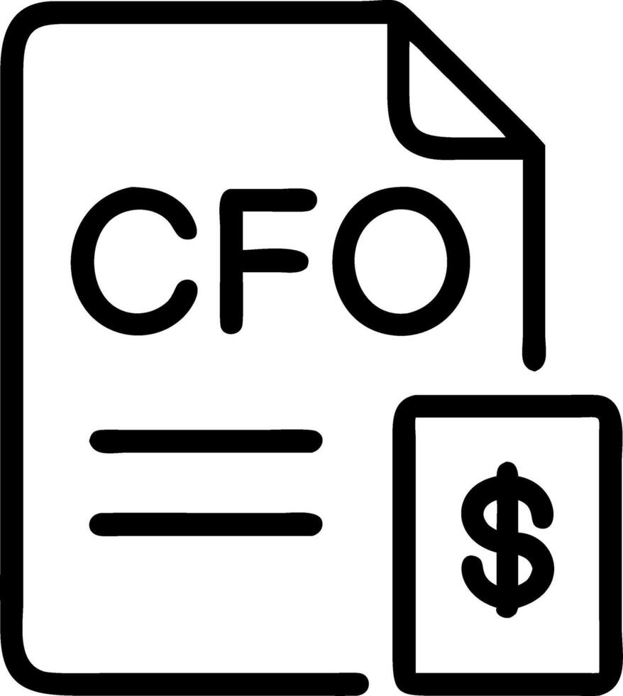 CFO reviewing financial reports with sustainability metrics vector