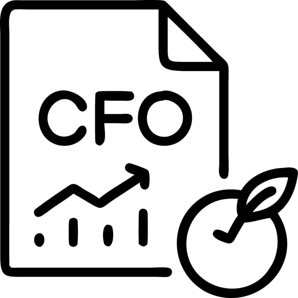 CFO reviewing financial reports with sustainability metrics Set A3 vector