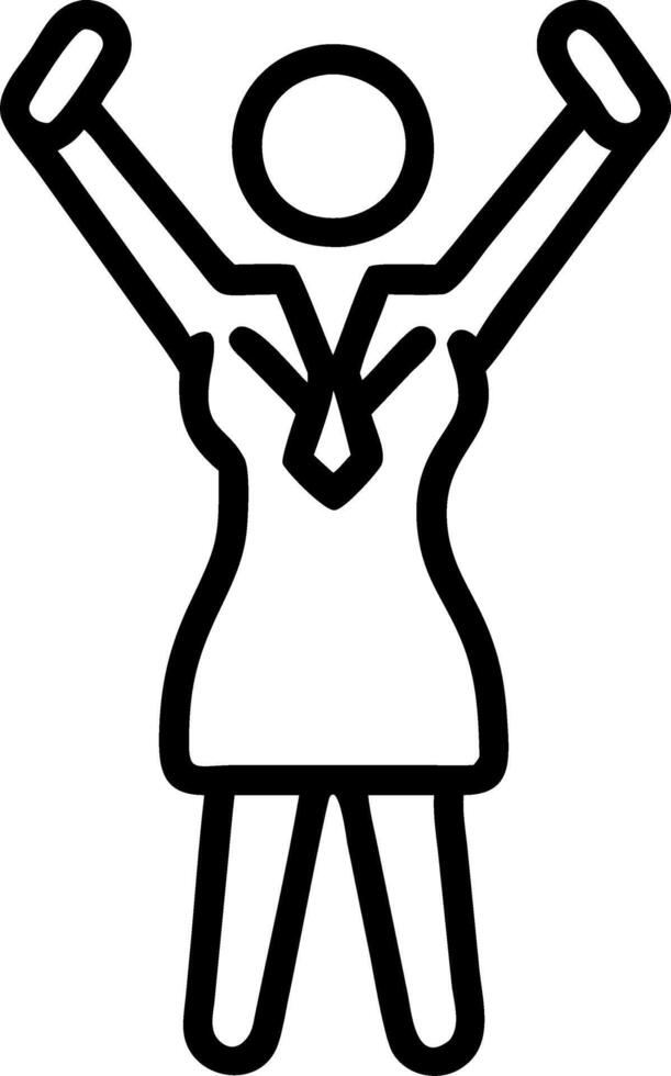 Businesswoman celebrating success with raised arms Set 4 vector