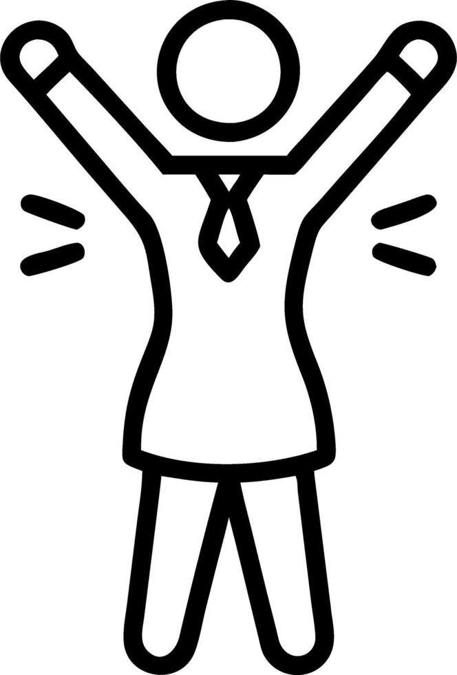 Businesswoman celebrating success with raised arms Set 2 vector