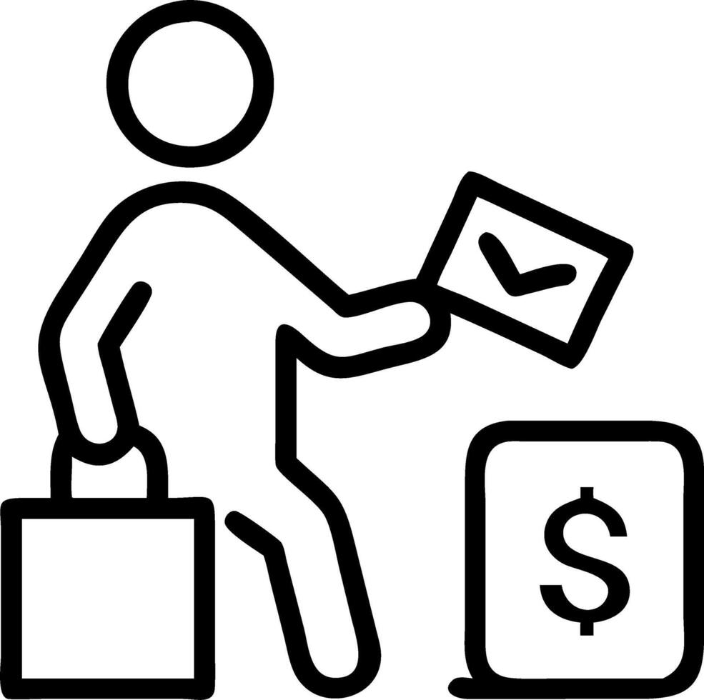 Business traveler budgeting expenses in reality close up Set A vector
