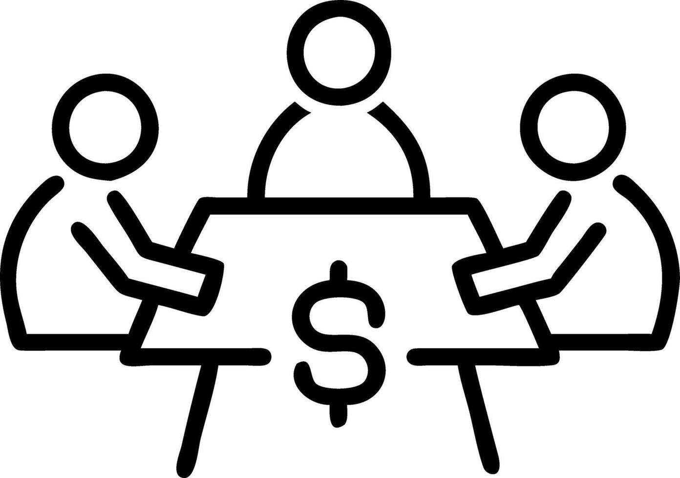Business team discussing sustainable finance goals around green themed meeting table Set A3 vector