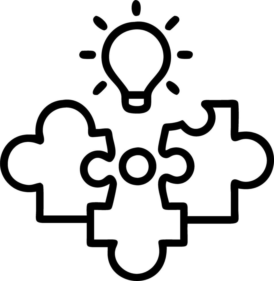 Business team brainstorming puzzle strategies with bokeh digital art background copy space above Set 2 vector