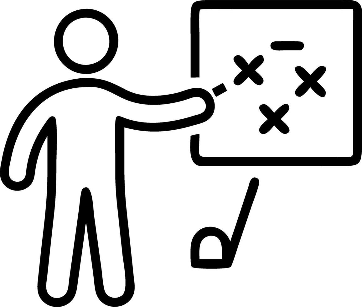 Business strategist mapping out food security plan on transparent board Set A vector