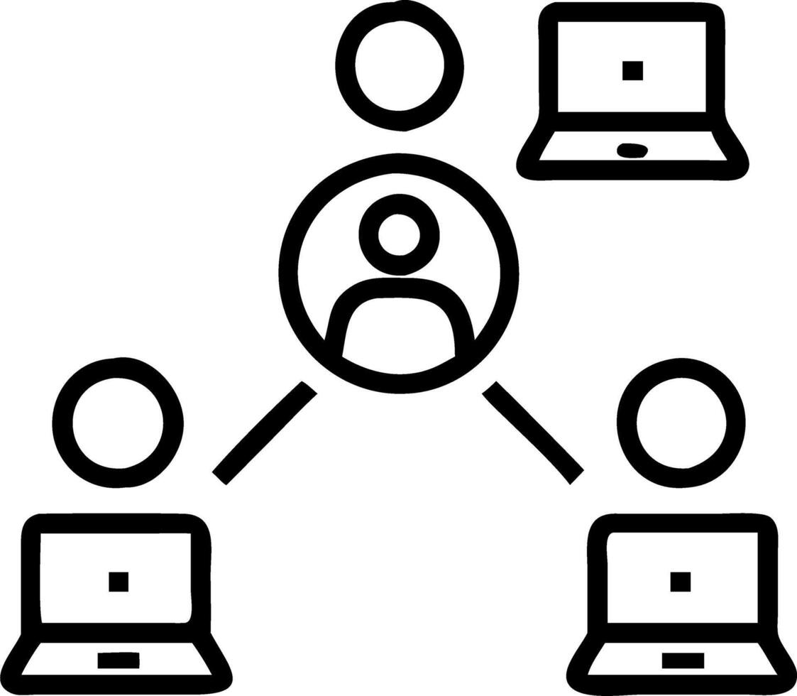 Business team analyzing customer data on digital devices vector