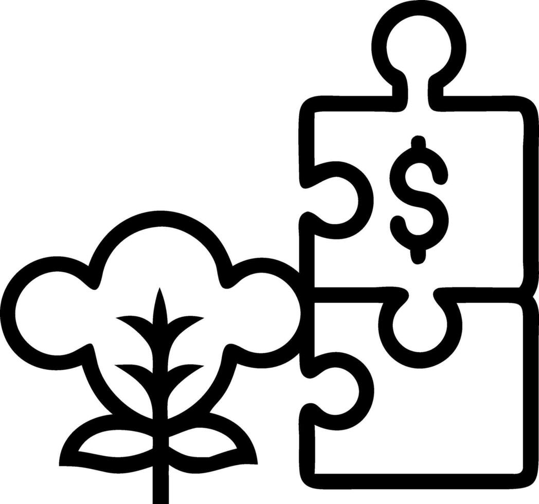 Business puzzle pieces forming a green dollar sign and copy space Set A vector