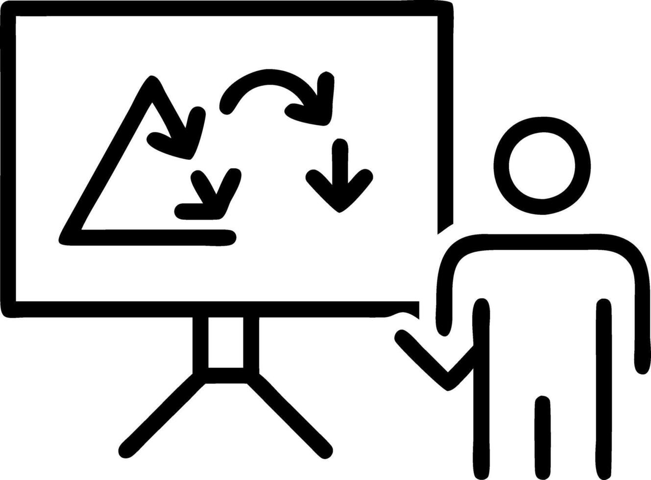 Business professional presenting recycling data analytics on screen symbolizing green technology Set A vector
