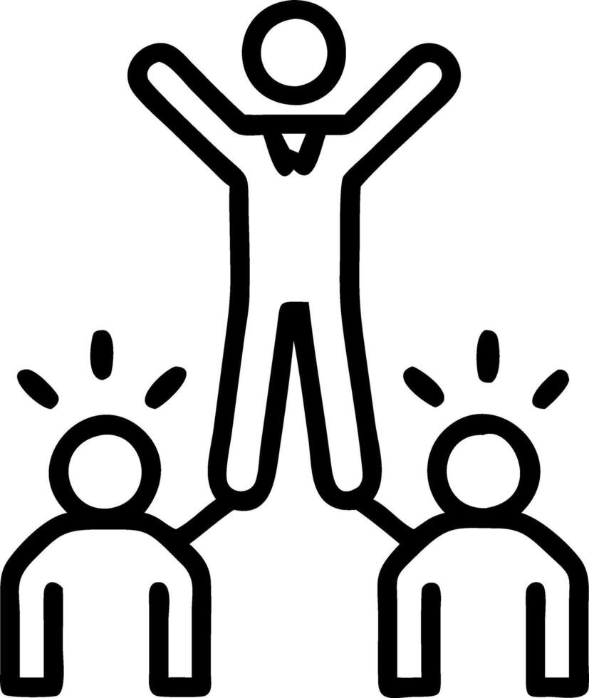 Business leader empowering team members on plain background Set A vector