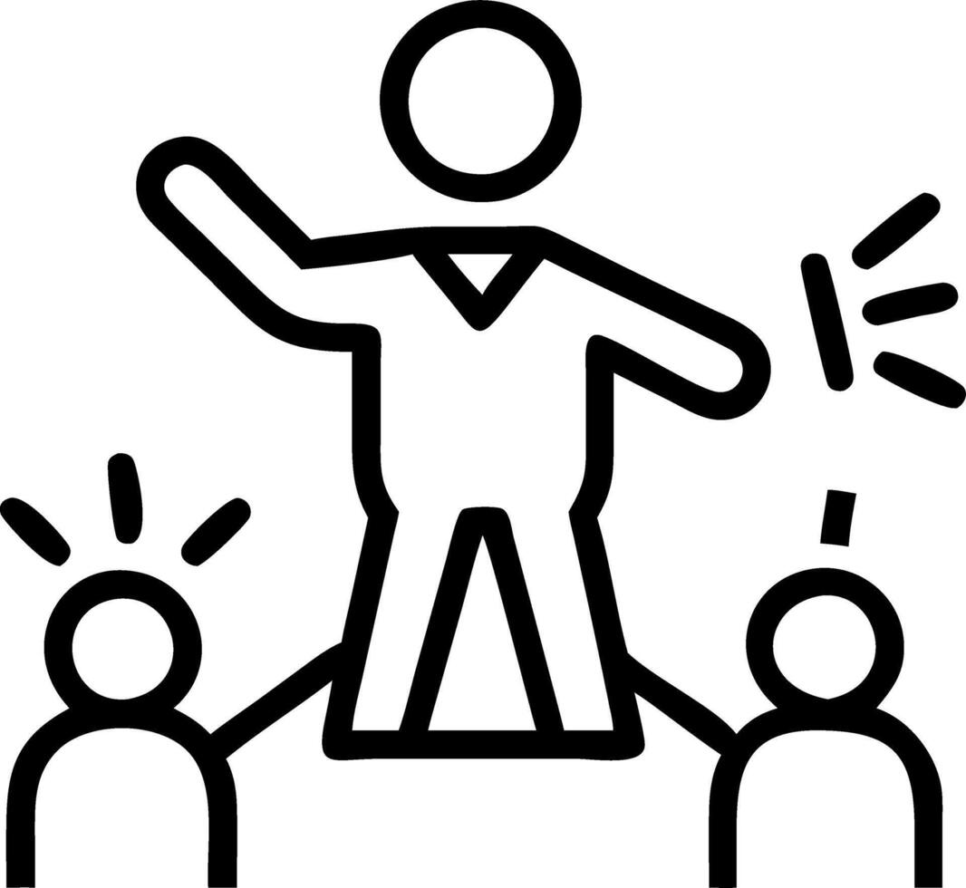 Business coach leading empowerment workshop in office Set A vector