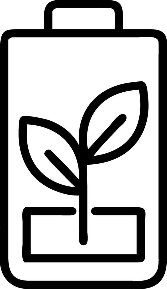 Battery with Green Leaf Symbol Set 2 vector