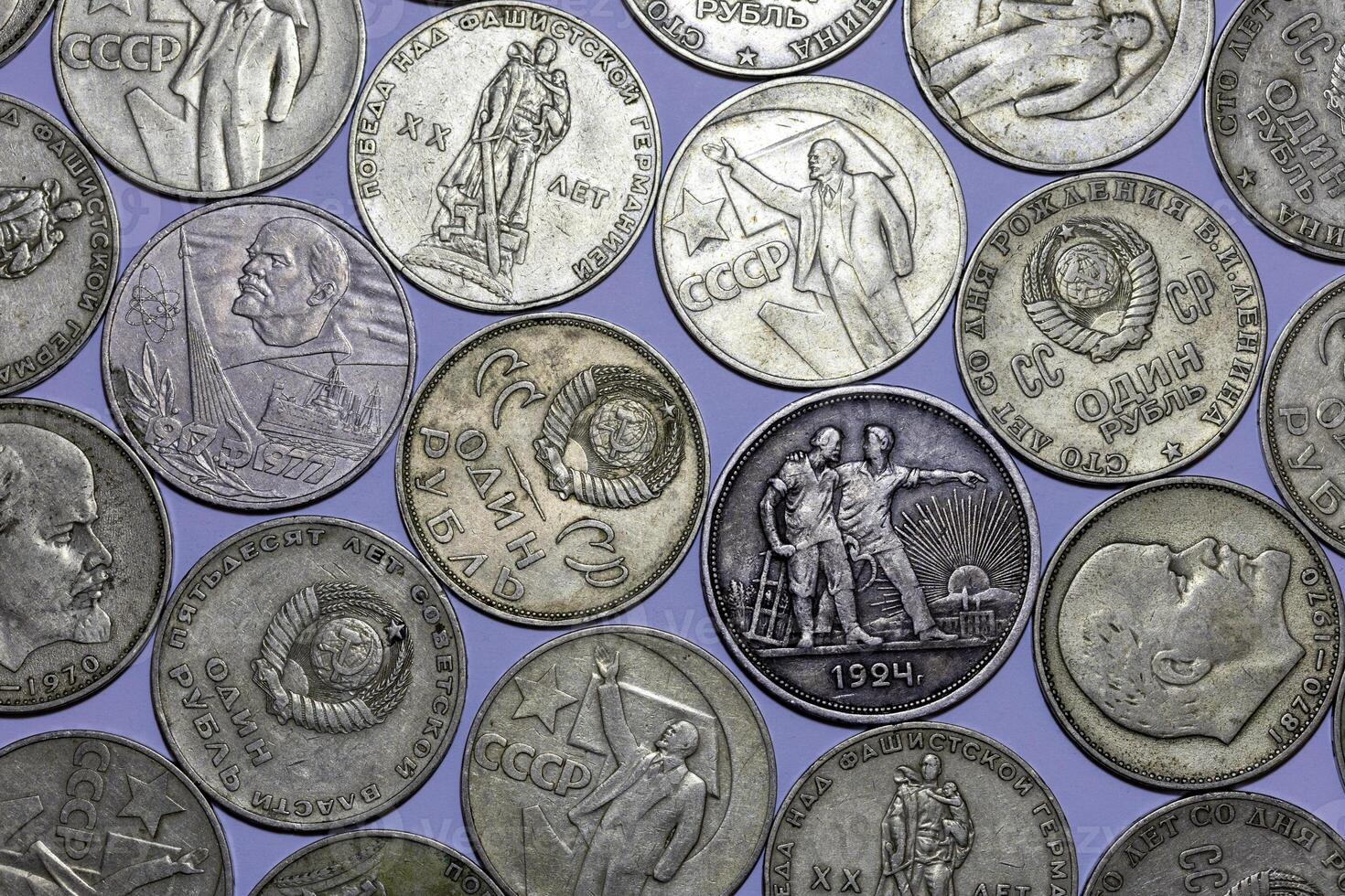 different commemorative coins of the USSR photo