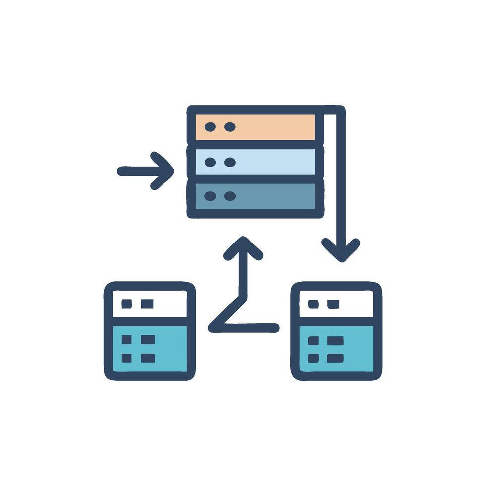 Data Integration Icon for Seamless Processes 55484433 Vector Art at ...