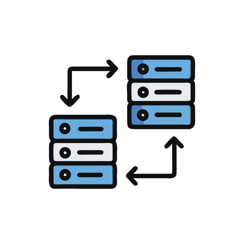 Essential Data Replication Icon for Data Management 55484725 Vector Art ...