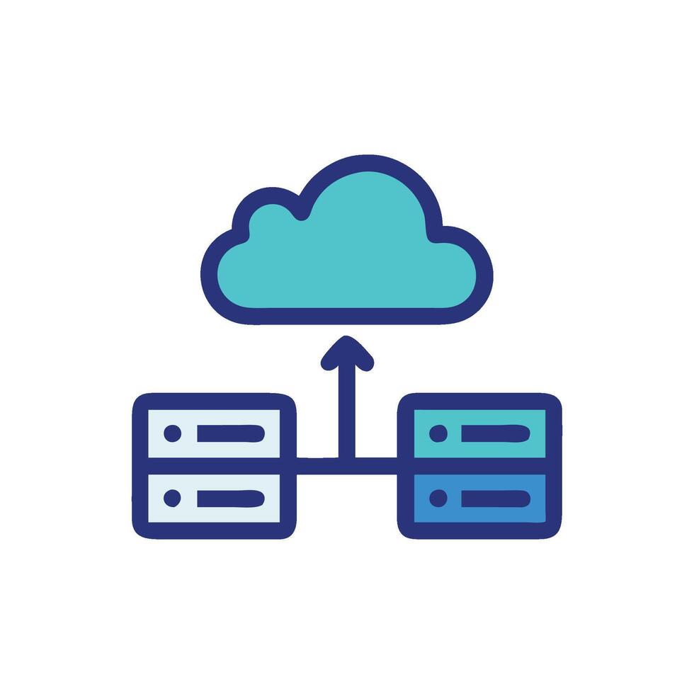 Comprehensive Serverless Computing Icon for Development vector