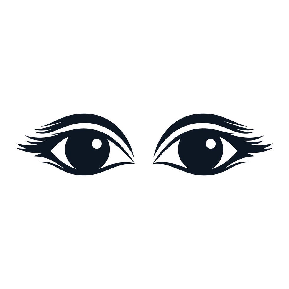 The eyes are closed and the eyelashes are long. The eyes are black and the eyelashes are black vector