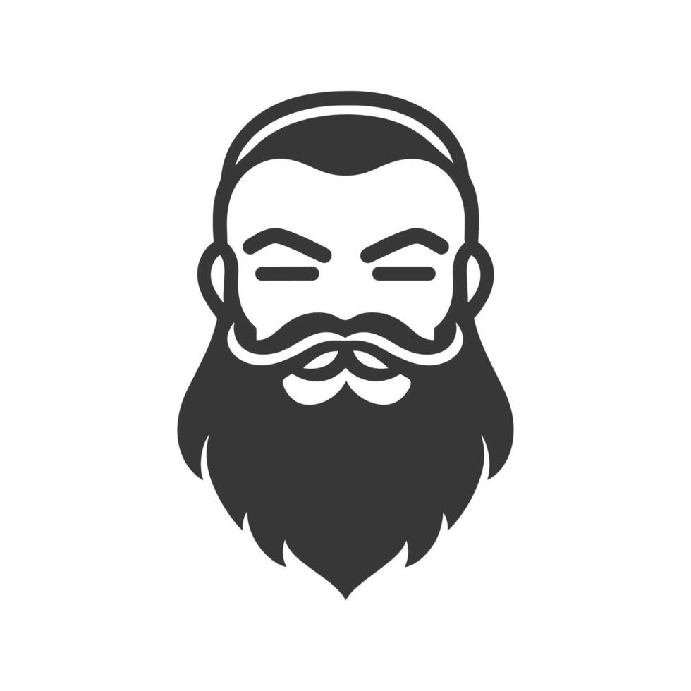 Man with a beard and mustache. He is wearing a hat and has a beard. He is looking at the camera vector