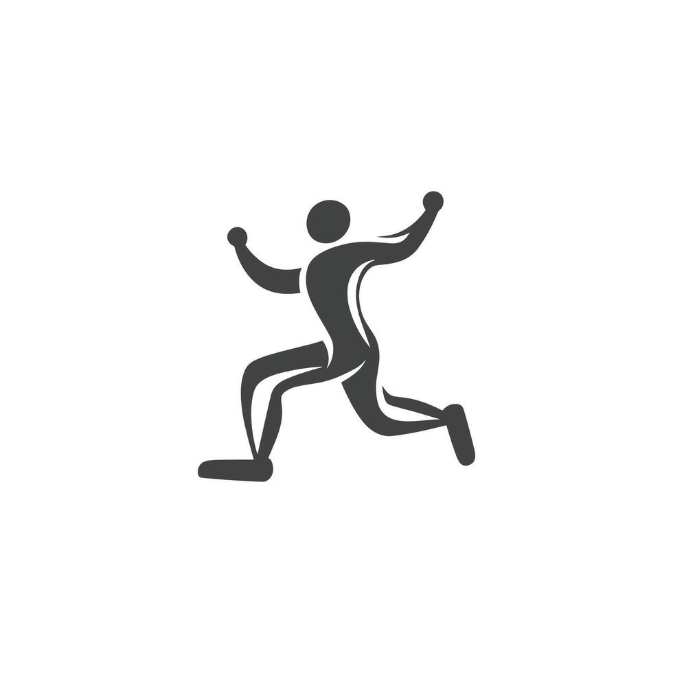 A man running in a straight line vector