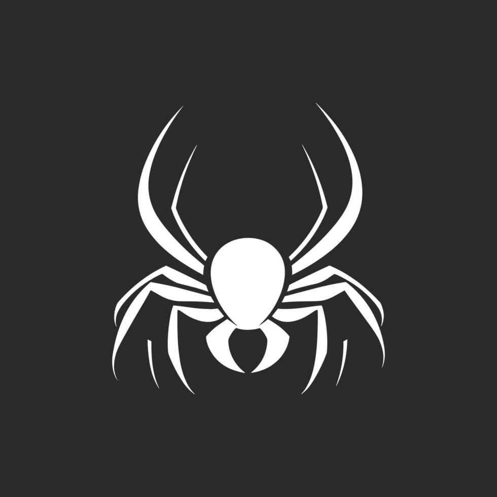 Spider icon on black background vector