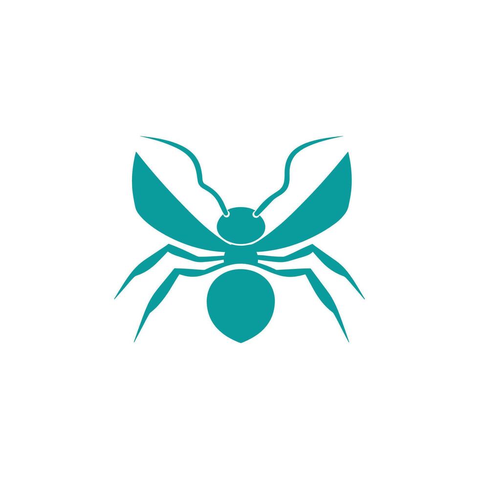 A blue insect logo with a long tail vector