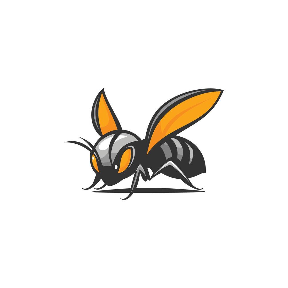 A black and orange insect logo vector
