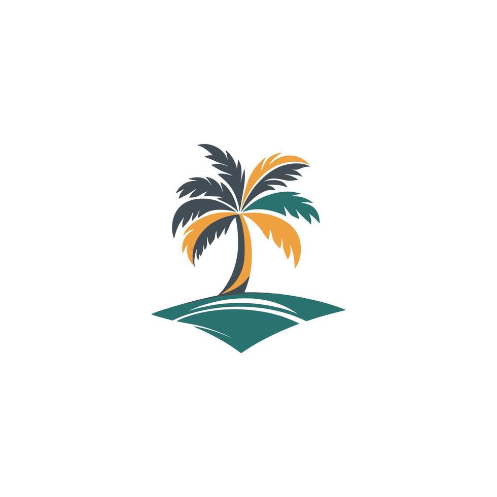 Palm tree logo design vector