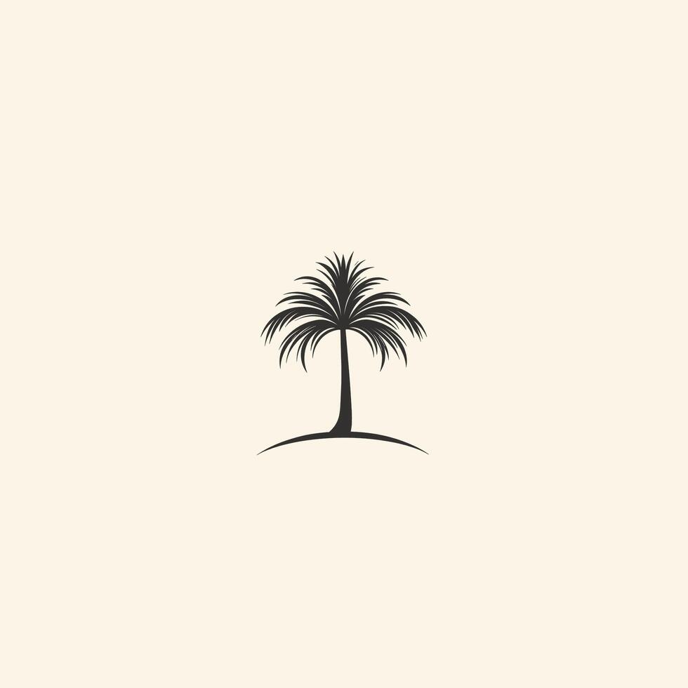 A palm tree logo on a white background vector