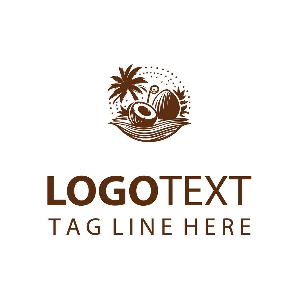 Coconut Delight Logo Design vector