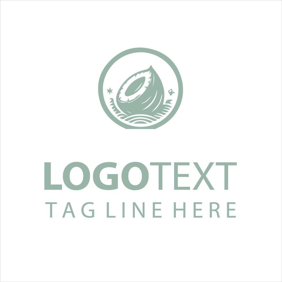 Coconut Haven Logo Desig vector