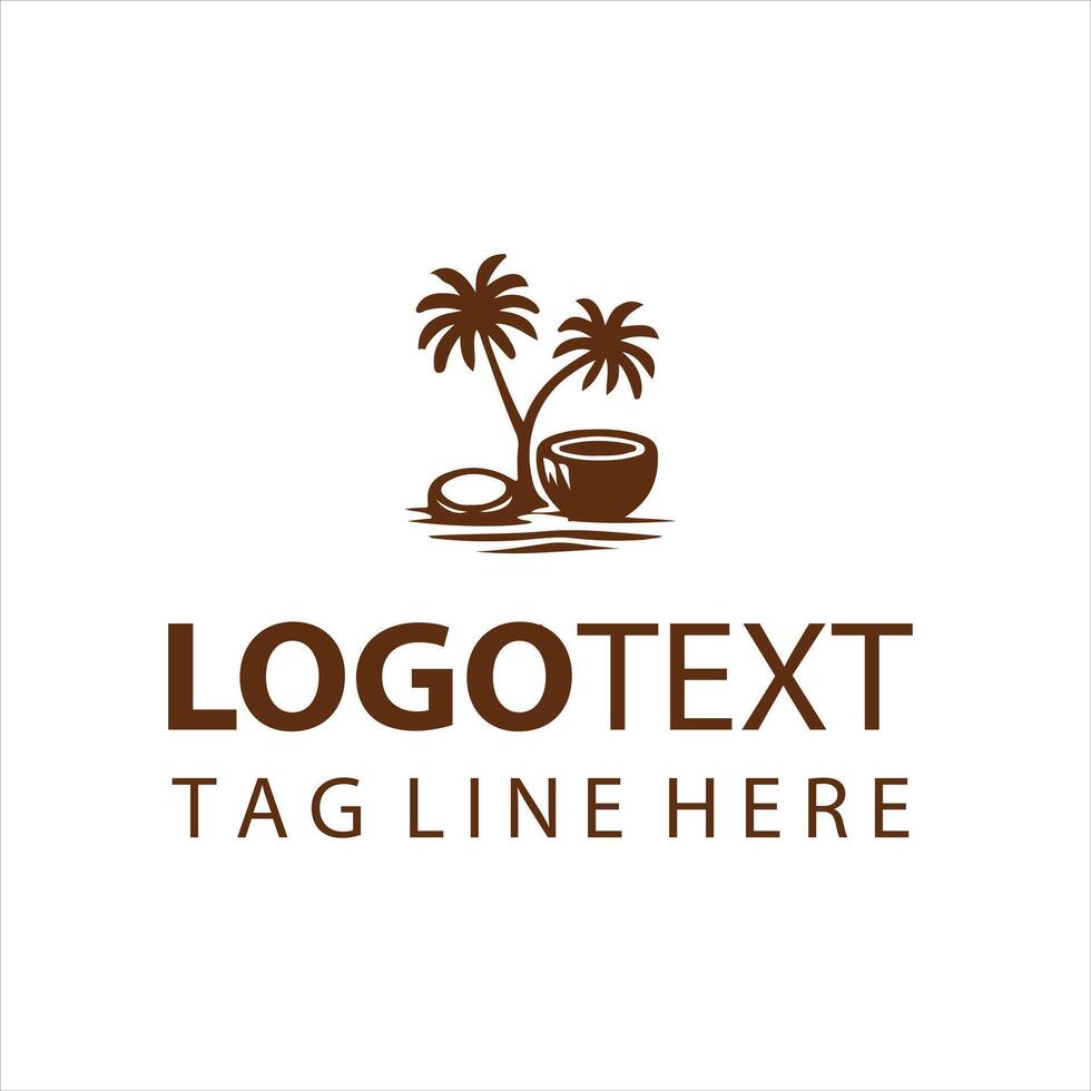 Tropic Coconut Logo Design vector