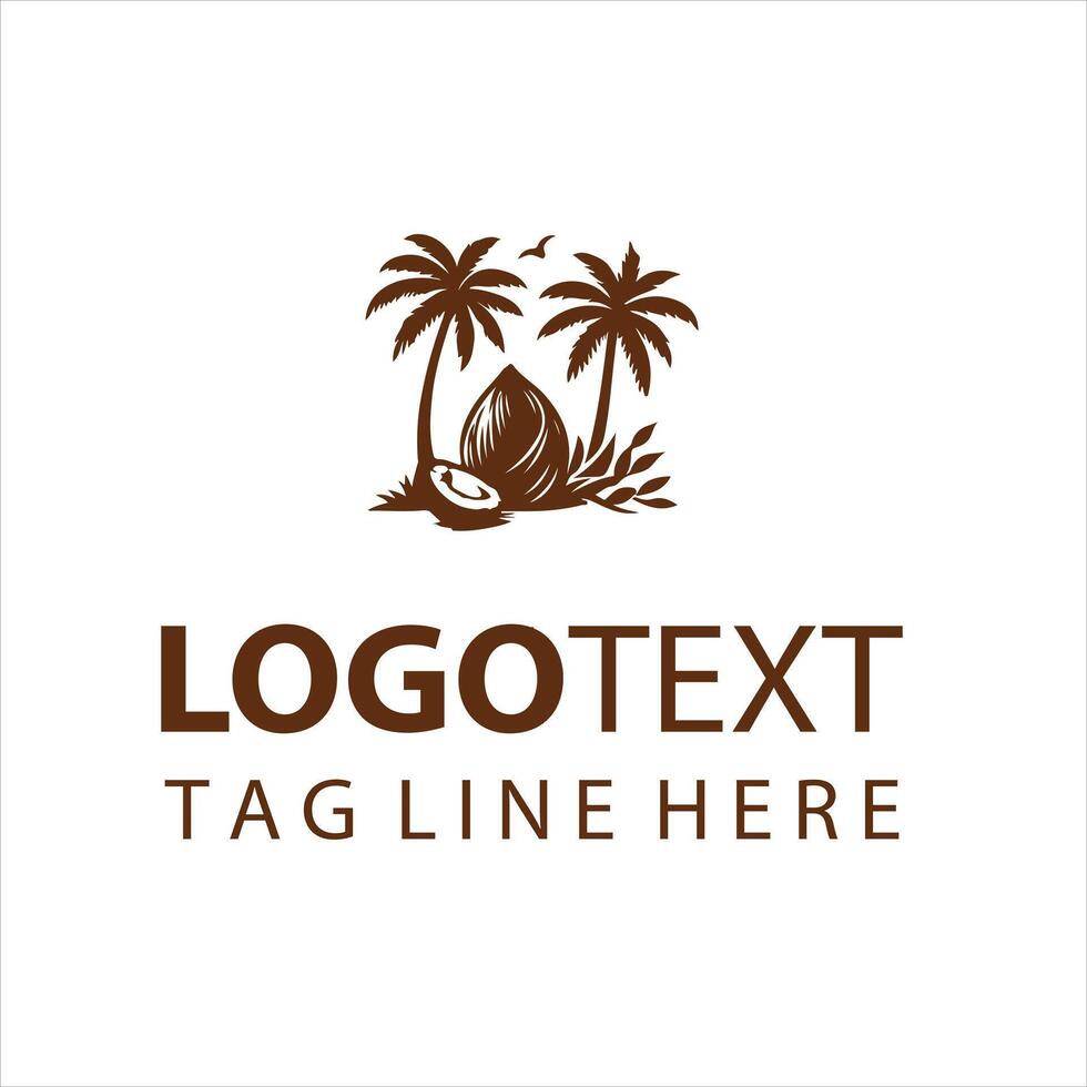 Tropical Coconut Logo vector
