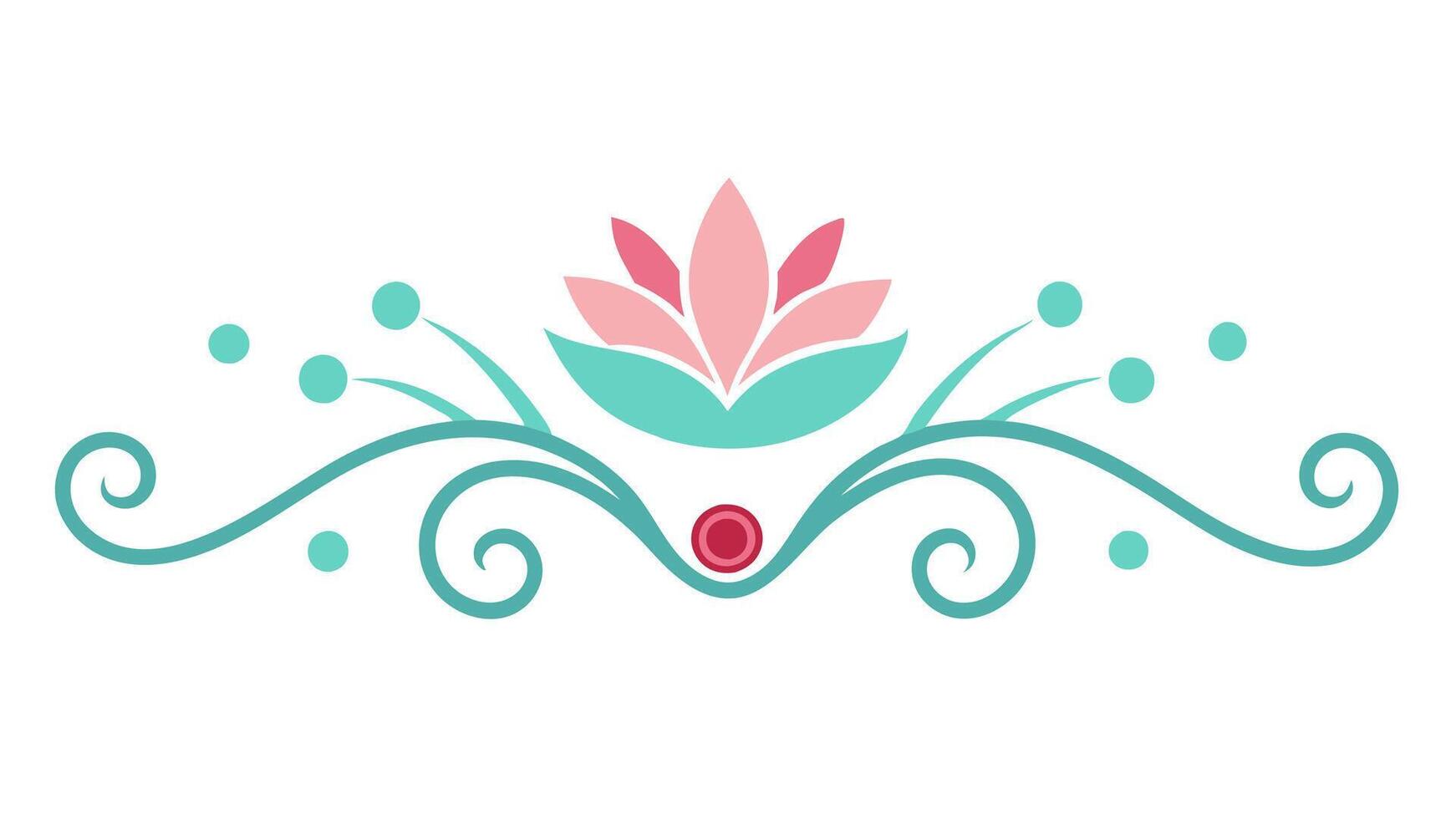 Floral Heading Ornament Elements Design Illustration Elegant Projects vector