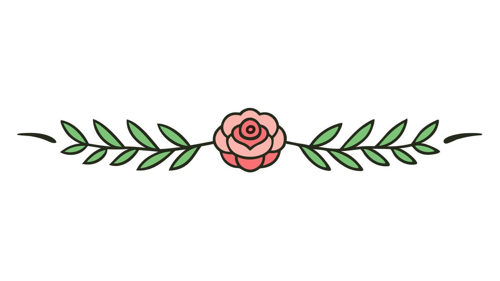 Floral Heading Ornament Elements Design Illustration for Creative and Elegant Projects vector