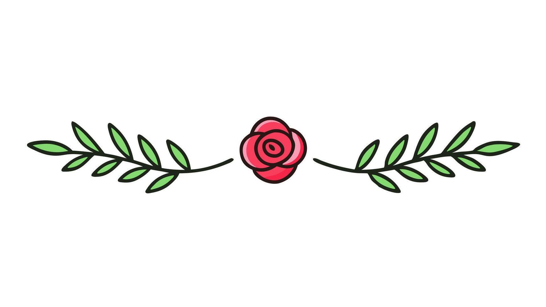 Floral Heading Ornament Elements Design Illustration vector