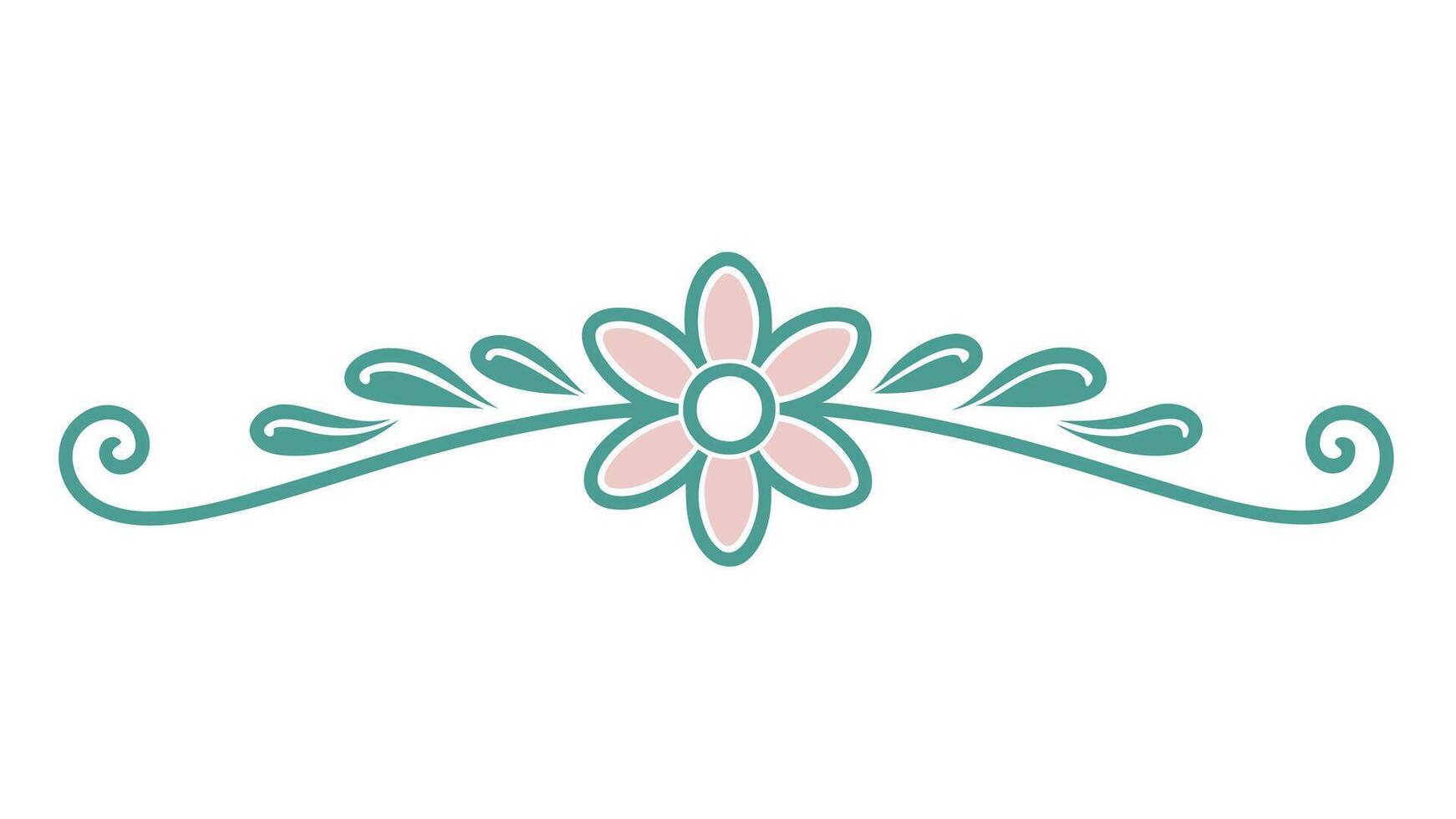 Decorative Floral Heading Element Design for Versatile Use vector