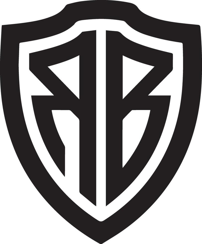Art and Illustration of letter logo inside unique shield vector
