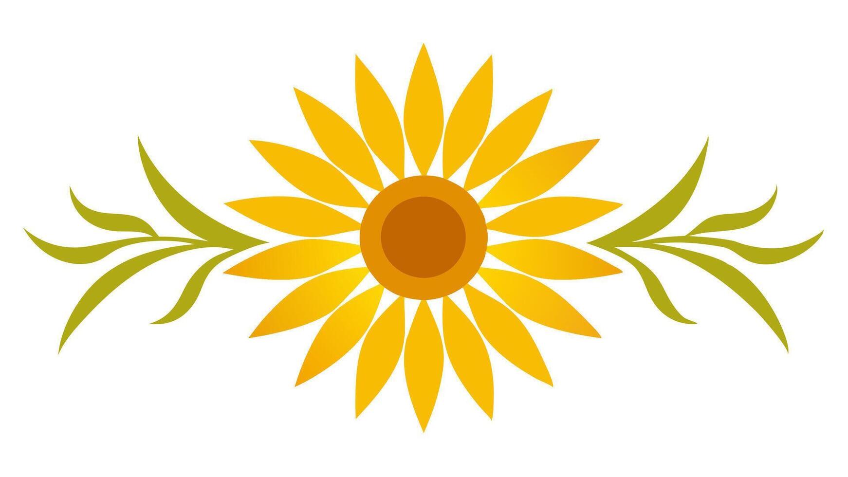 Sunflower Decorative Element Design Illustration vector