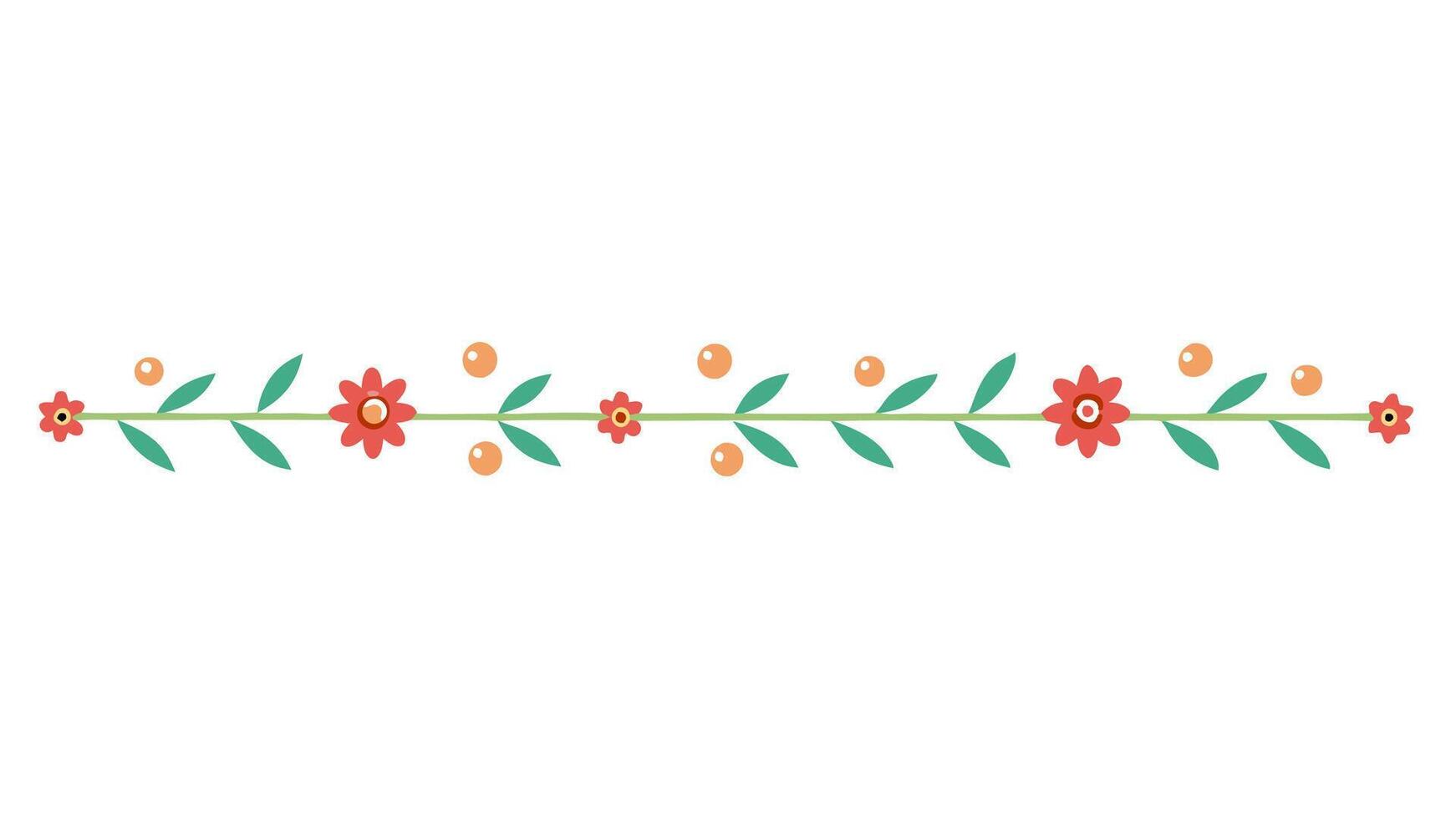 Floral Underline Design Element vector