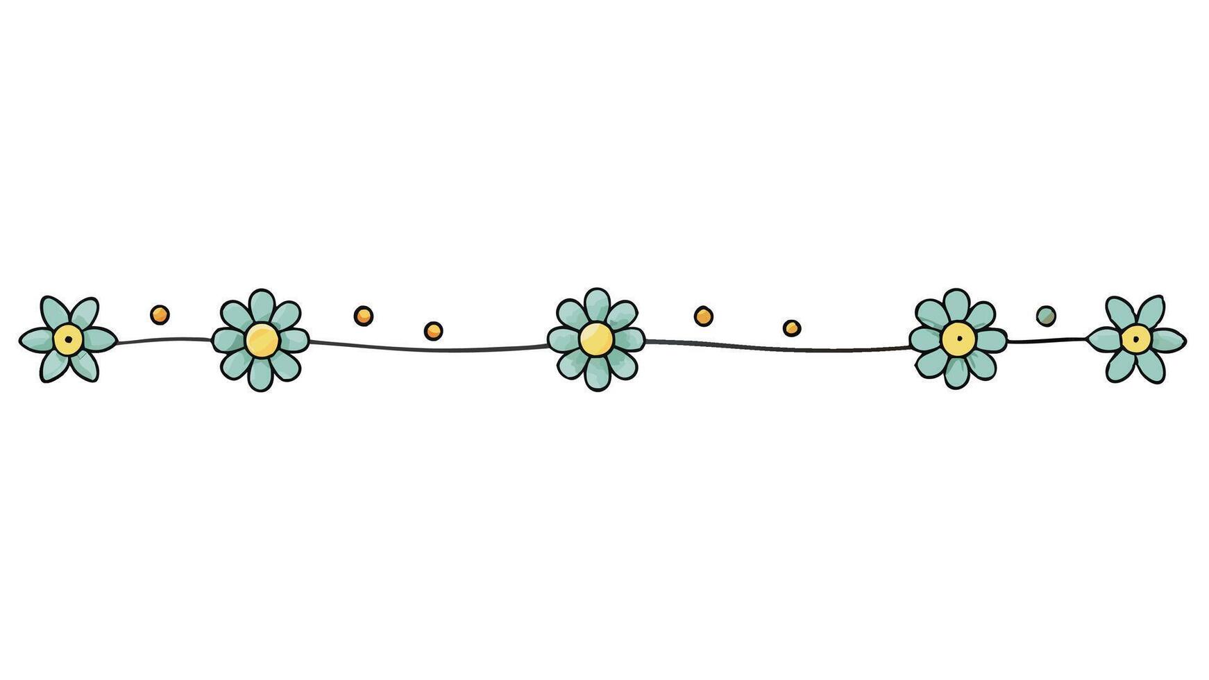Thin Floral Underline Elements Design for Minimal and Elegant vector