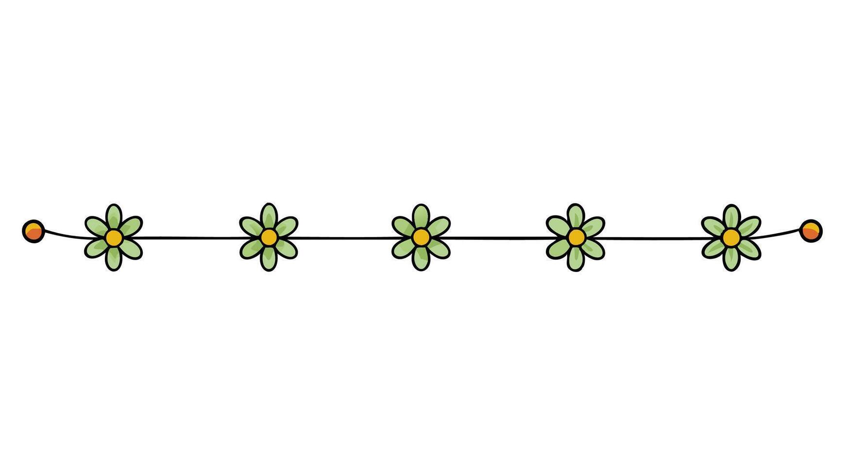 Minimalistic Floral Underline Design vector