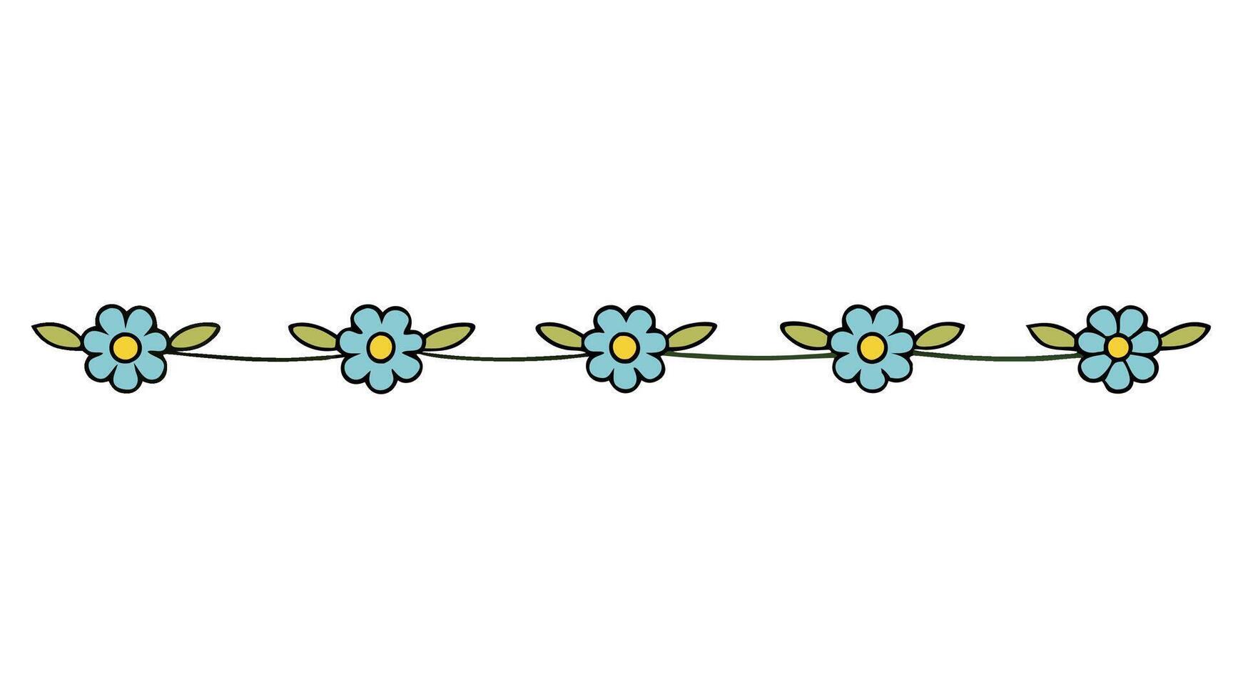 Thin Floral Underline Elements Design for Minimal and Elegant Templates vector