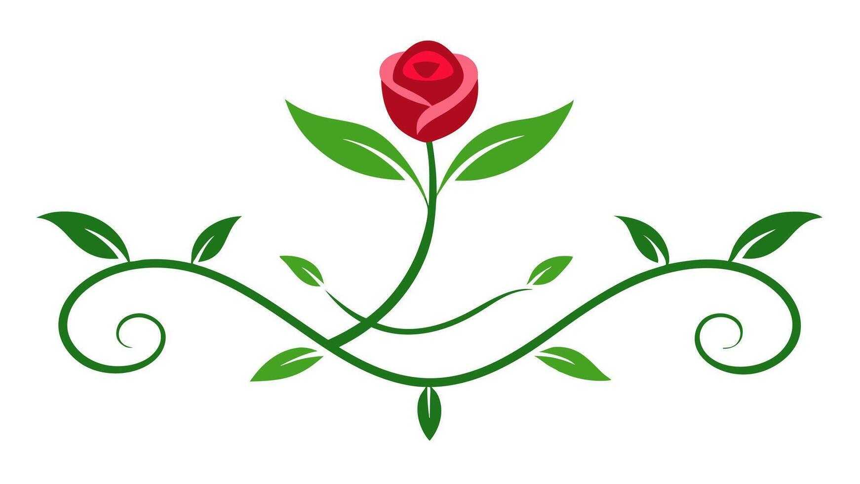 Rose Floral Underline Elements Design for Projects vector